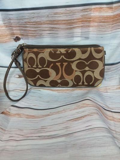 Coach Vintage sateen and leather wristlet - Thumbnail 5