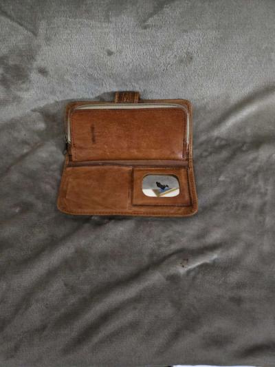 VINTAGE LIGHT BROWN LEATHER GUDALAJARA WALLET USED - Thumbnail 4