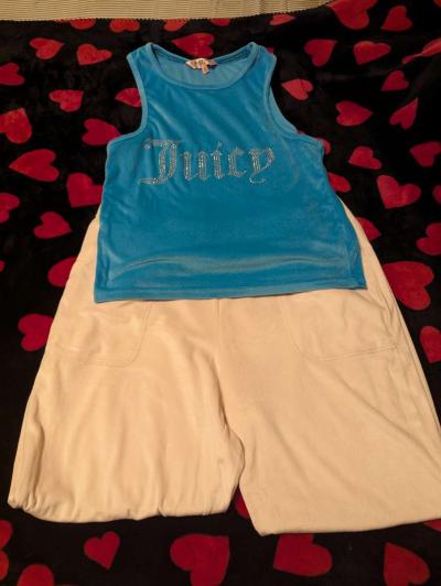 Juicy couture velour track suit blue and white - Thumbnail 4