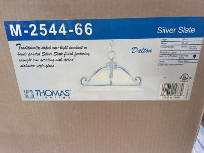 2 Brand New Thomas Lighting Alabaster Pendants - Thumbnail 2