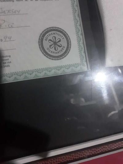 sighned  authenticated jerry rice jersey - Thumbnail 3