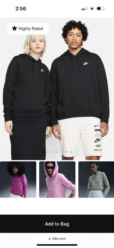 Black Nike Hoodie Mens XL - Thumbnail 2