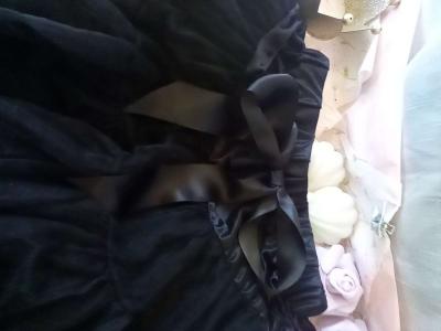 0 to 1yrs Black TuTu Pettiskrt EUC Bow Cinches Waist - Thumbnail 5