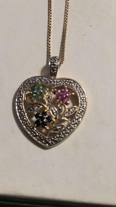 Gemstone Heart Necklace - Thumbnail 5