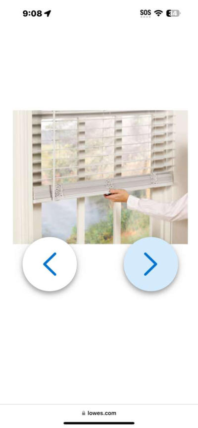 Allen Roth 2 in room darkening faux wood white 34 64 blinds - Thumbnail 3