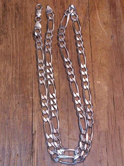 22 inch Hallmark diamond cut 925 Italian silver necklace - Thumbnail 5