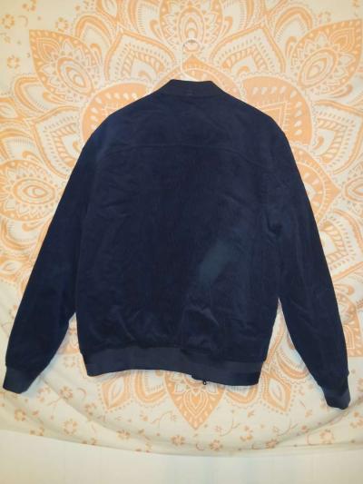 Five Four Los Angeles Men Medium Blue Corduroy Bomber Jacket - Thumbnail 6
