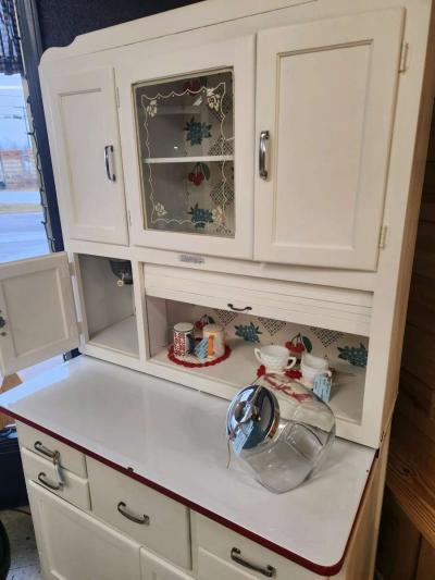 Antique Hoosier Cabinet Refinished - Thumbnail 2