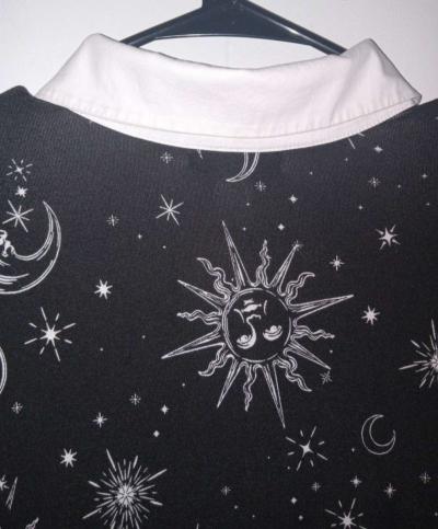 Hot Topic Gothic Celestial Long Sleeve Moon Sun Mini Dress - Thumbnail 5