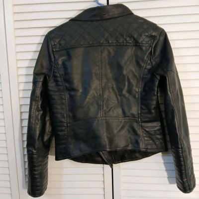 Love Tree Black Leather Jacket for Women Size S - Thumbnail 5