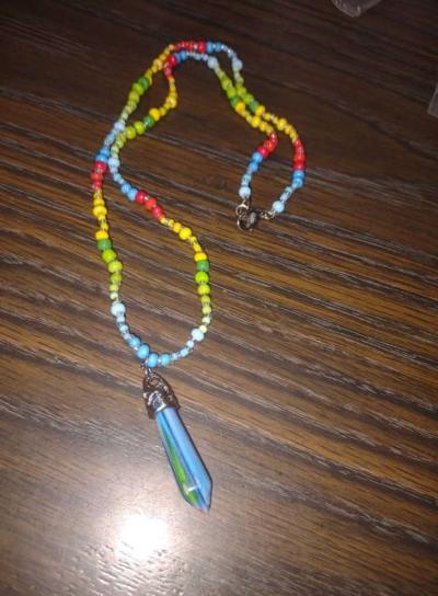 rainbow crystal necklace