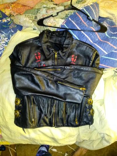 Vintage Leather Moto Jacket  genuine heavy leather - Thumbnail 2