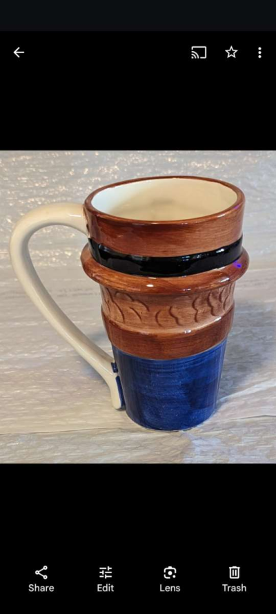 Rare Vintage Thanksgiving WCL Ceramic Turkey Mug - Thumbnail 4