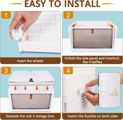 Amazon 4 tier magnetic drawer rack storage bin collapsible - Thumbnail 4