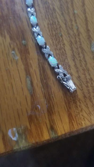 Opal and Diamond Tennis Bracelet