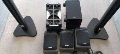 the speaker  and the subwoofer