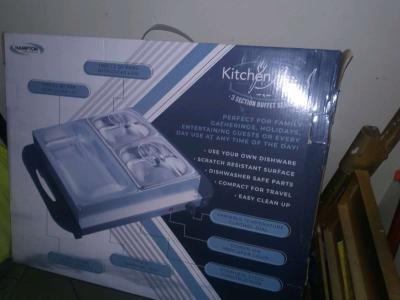 tres set de charolas para mantener la comida caliente