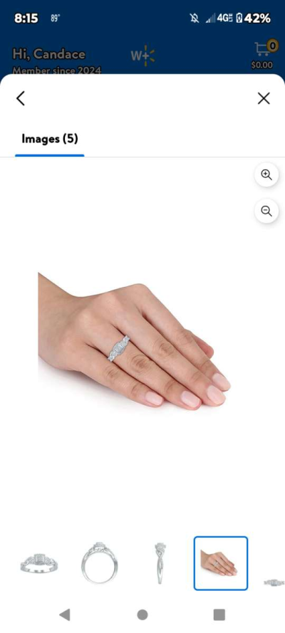 stunning vintage antique style certified diamond ring - Thumbnail 4