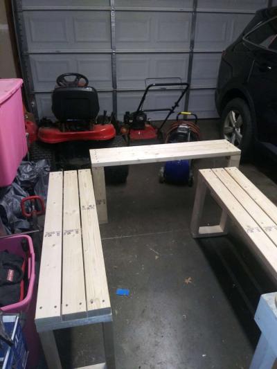 3 Benches 60 dollars each solid wood - Greenville, South Carolina