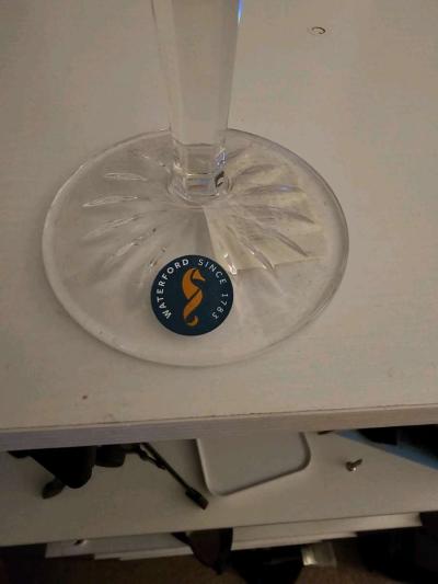 Waterford black crystal wine goblets - Thumbnail 4