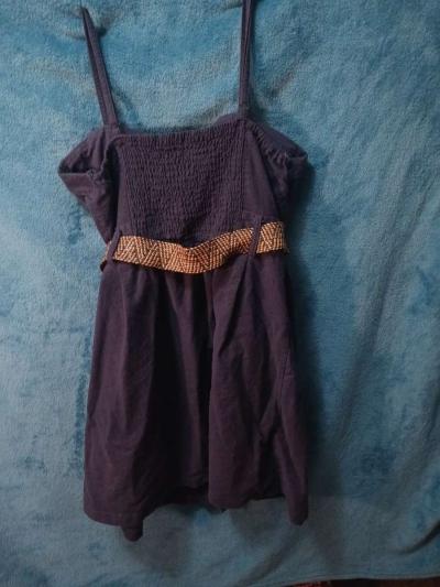 Chic Navy Blue Dress - Thumbnail 3