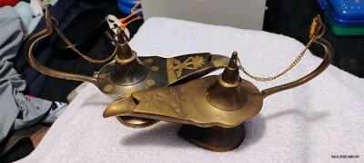 2 authentic brass genie lamps from India - Thumbnail 3