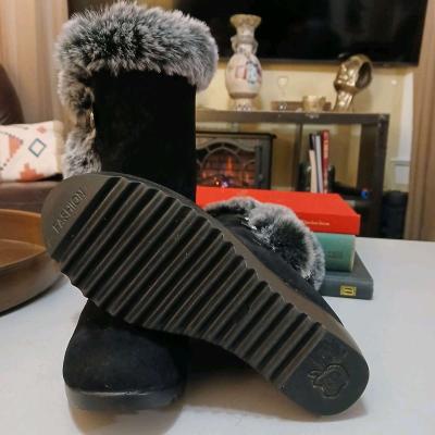 Fashion Nova Black Winter Boots for Women Size 8 point 5 - Thumbnail 5