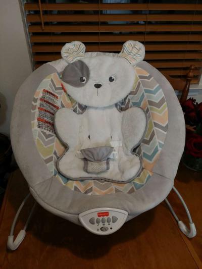 FisherPrice Sweet Snugapuppy Deluxe Bouncer portable bouncin - Thumbnail 3