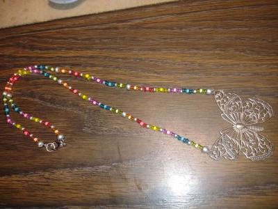 handmade butterfly necklace
