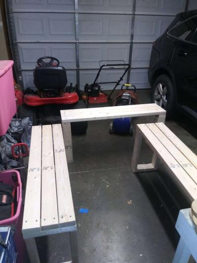 3 Benches 60 dollars each solid wood - Thumbnail 3