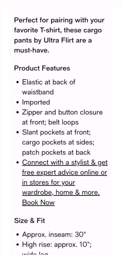 XL adult UTIlity Pant Ultra Flirt from Macy brand new - Thumbnail 5