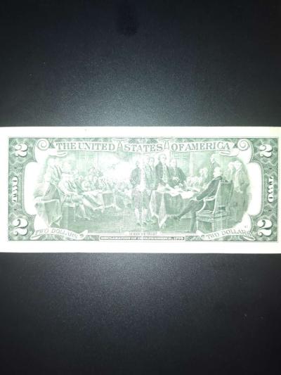 2013 2 dollar bill low star note serial number - Thumbnail 2