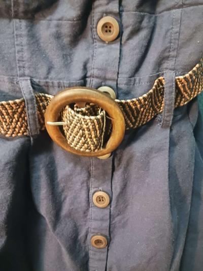 Chic Navy Blue Dress - Thumbnail 2