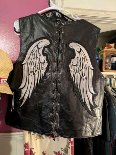 Real leather wing vest - Thumbnail 4