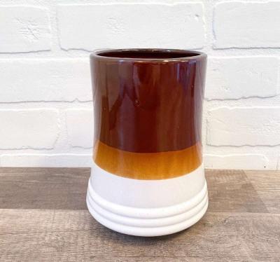 Vintage Kitchen Utensil Holder 70s Retro Kitchen Brown Ivory - Thumbnail 6