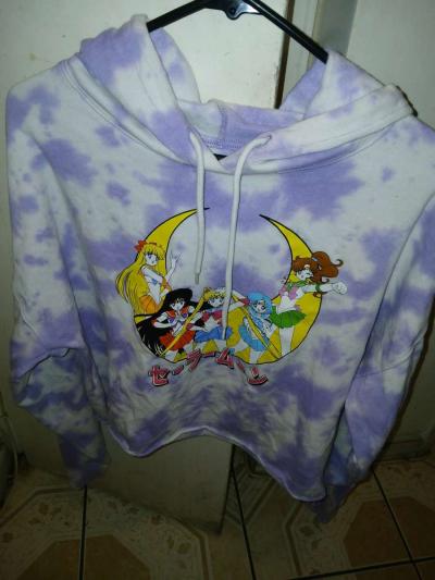 Sailor Moon Naoko Takeuchi Tie Dye Hoodie Sweatshirt Size XL - Thumbnail 2