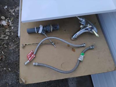 Nice White Vanity Top Bathroom Sink with Faucet New - Thumbnail 5