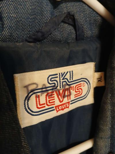 1970s Mens Vintage Ski Levis XL Denim Snap Button Jean - Thumbnail 4