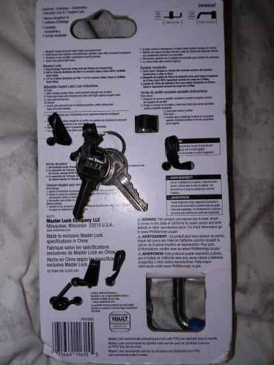 master lock stainless steel trailer hitch locks - Thumbnail 3