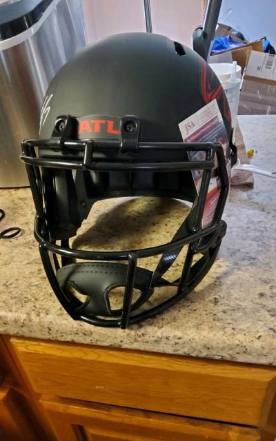 Michael Vick autographed replica Falcons Full Sized Helmet w - Thumbnail 2