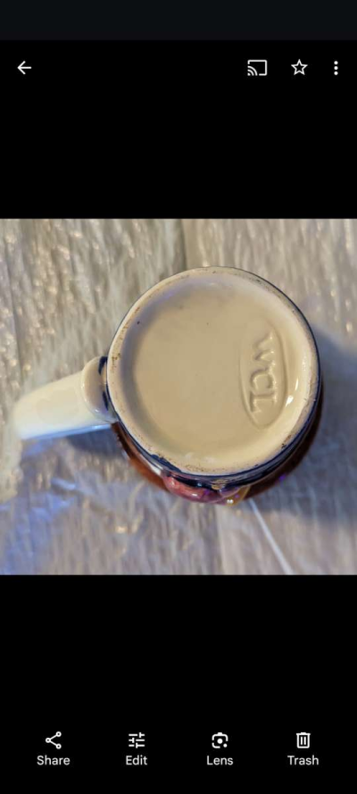 Rare Vintage Thanksgiving WCL Ceramic Turkey Mug - Thumbnail 6