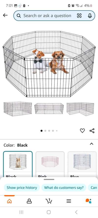 BestPet Dog Pen Dog Playpen Puppy Pet Playpen 8 Panel Indoor - Thumbnail 3