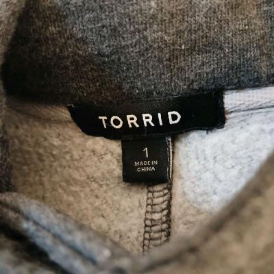 Torrid Charcoal Hooded Knit Button Up Jacket for Women Size1 - Thumbnail 3