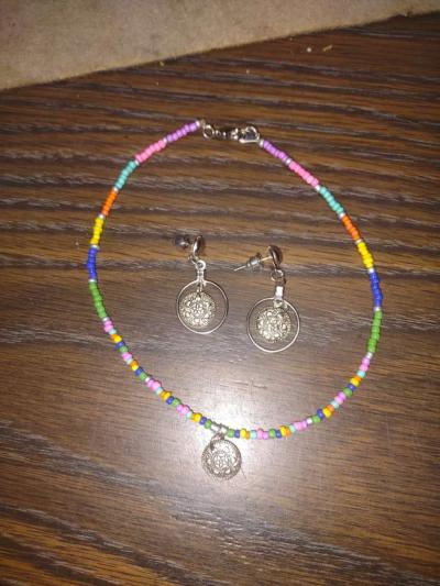anklet w earrings set