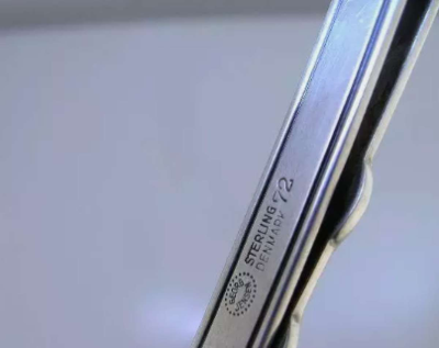 Antique 925 sterling silver tie bar - Thumbnail 2