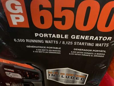 Generac 6500 Gas Portable Generator New - Thumbnail 3