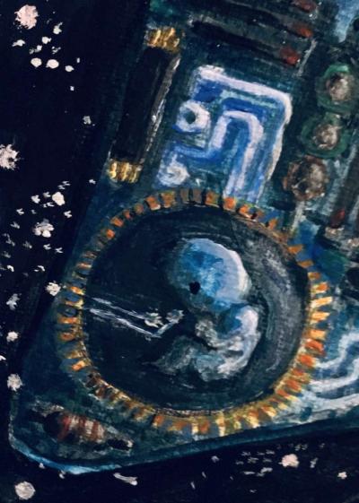 Original acrylic painting 14x11 - Thumbnail 3