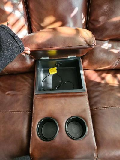 2 piece leather electric reclining sofas - Thumbnail 4