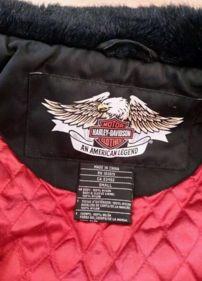 Harley Davidson Jacket Faux Fur Collar Size S - Thumbnail 4