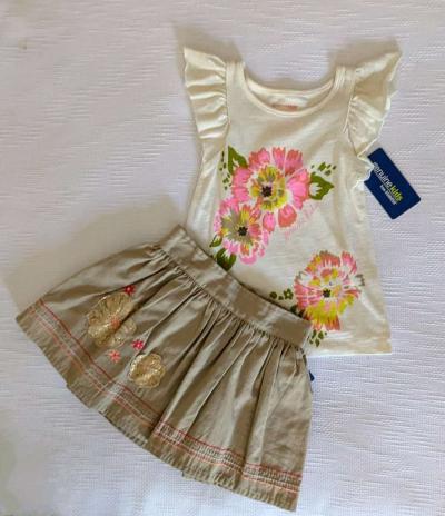 Two Pieces Girl Skirt Set